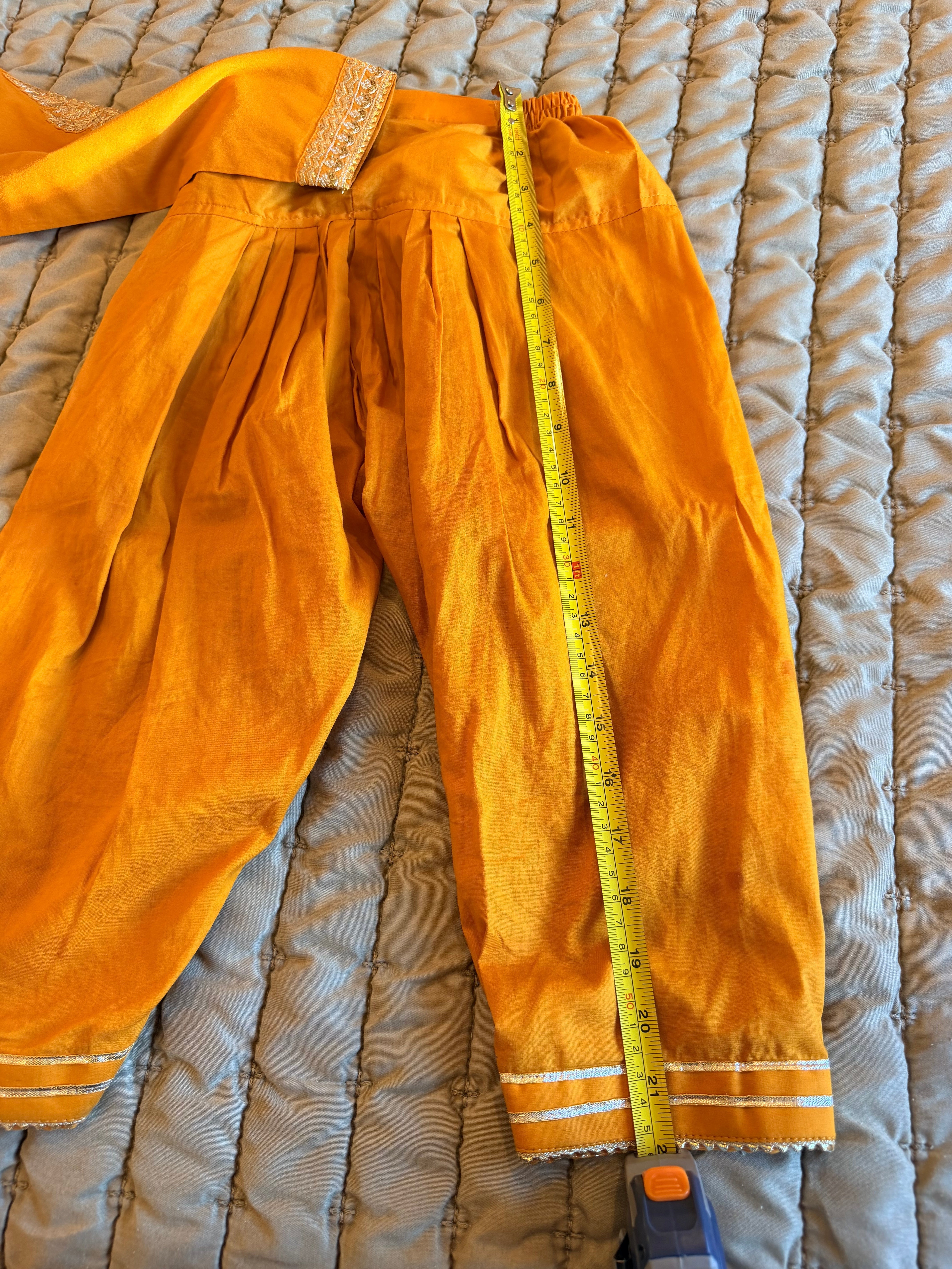 J. Girls by Junaid Jamshed Mustard Silk-Finish Lawn Embroidered 3-Piece Shalwar Suit – 4–5 Years