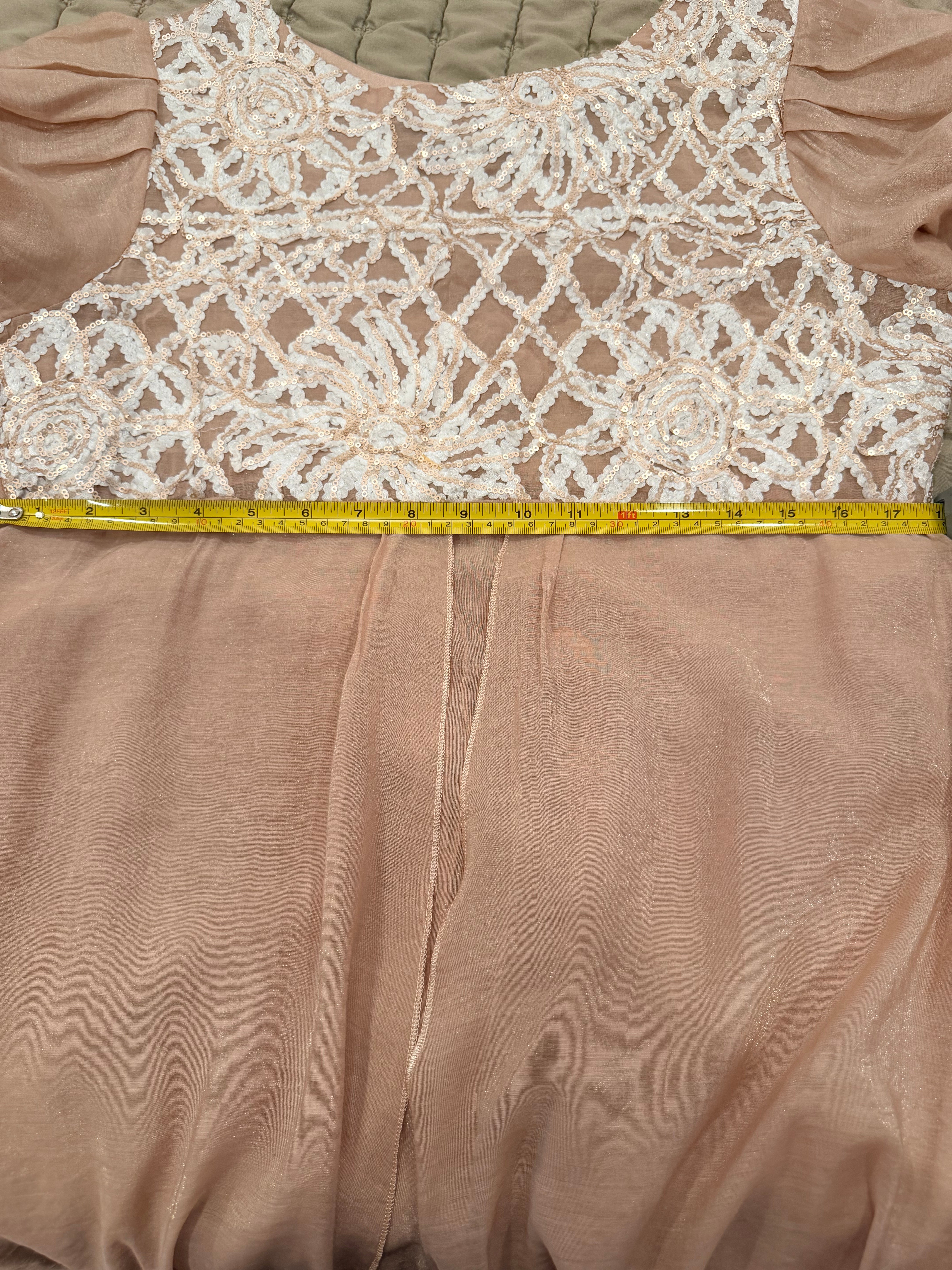 NEW Almirah Blush Pink Embroidered High-Low Kurta – 38” Chest