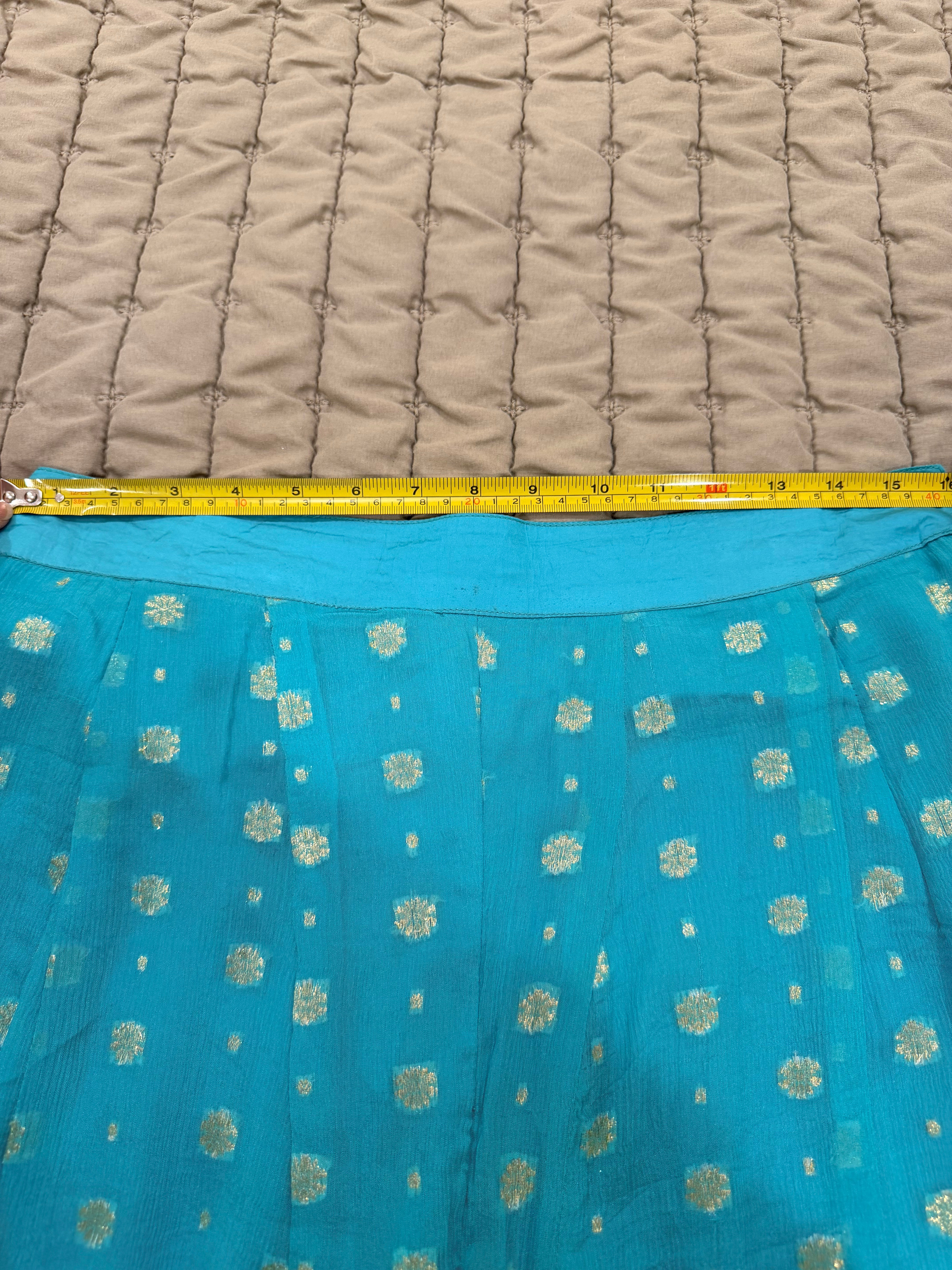 Saima Rahim Custom - Vibrant Orange Sharara Set with Banarasi Pants & Contrast Dupatta
